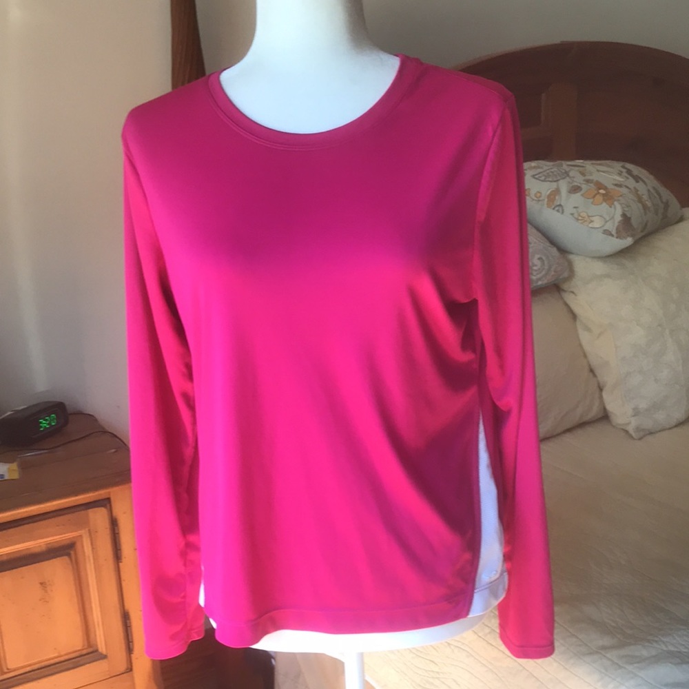 Champion Pink Long Sleeve AthleticTop Size Large